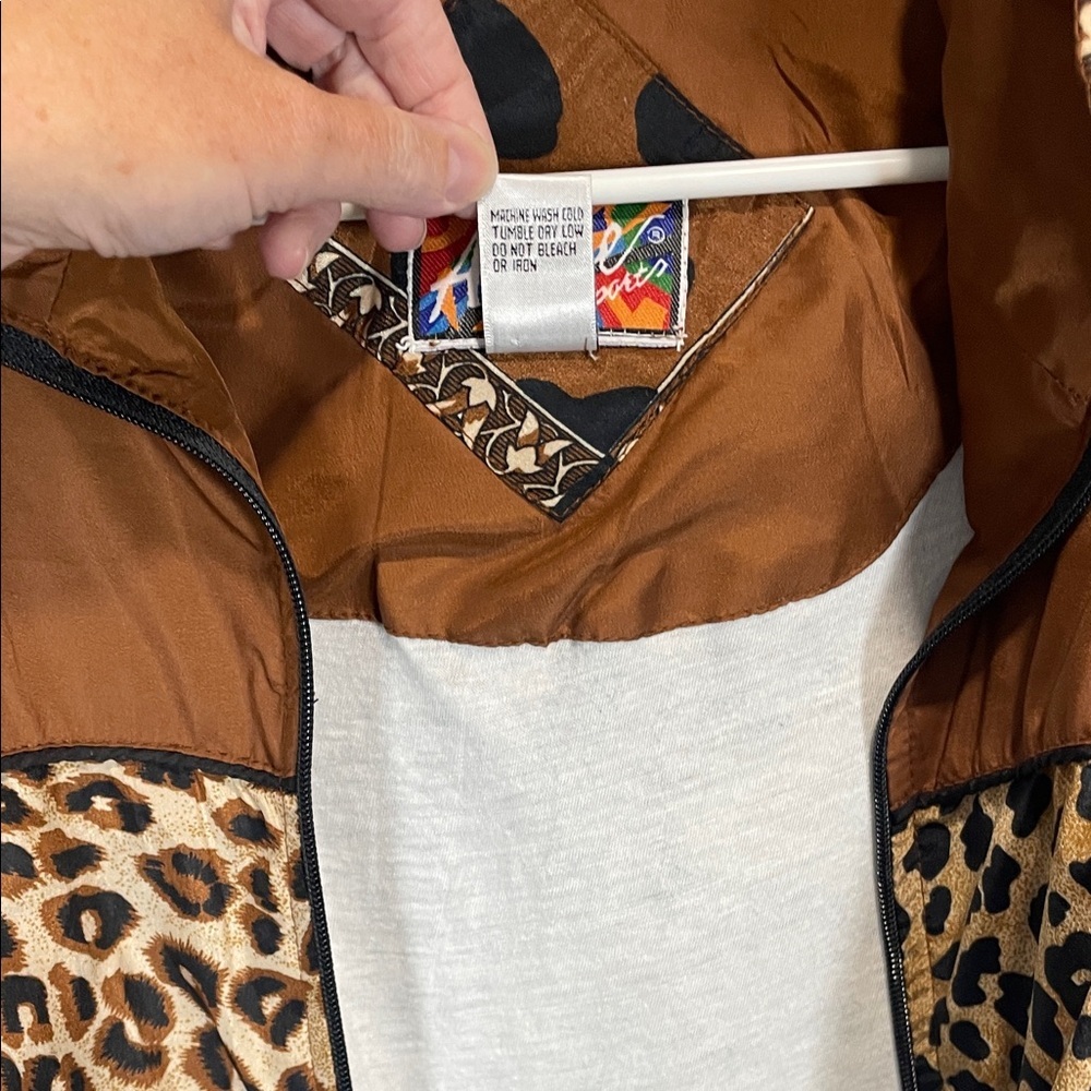 Leopard Patchwork Windbreaker Jacket - image 8